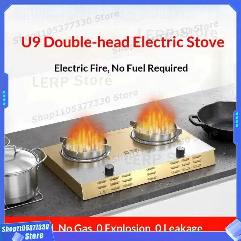 3000W 더블 버너 전기 스토브 플라즈마 불꽃 효과  - Kitchen Appliances Electric Stove 리뷰 및 가격