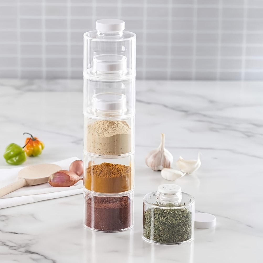 쌓을 수 있는 향신료 랙, 향신료 항아리 타워 6 개  - Kitchen Appliances Manufacturers 리뷰 및 가격